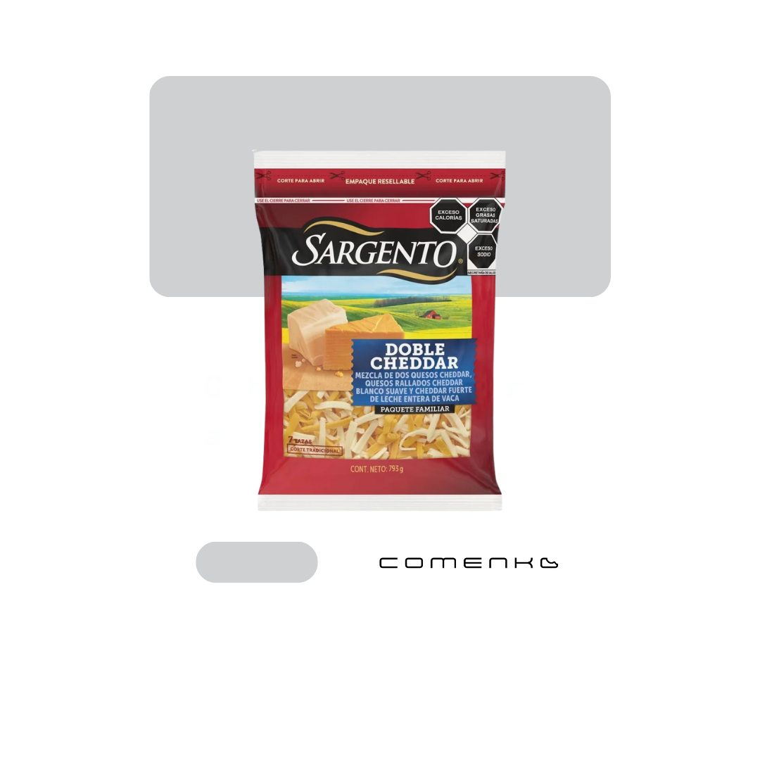Sargento Doble Cheddar Rallado 793g