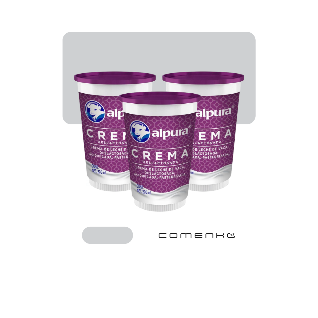 Alpura Crema Deslactosada 200ml (3-Pack)