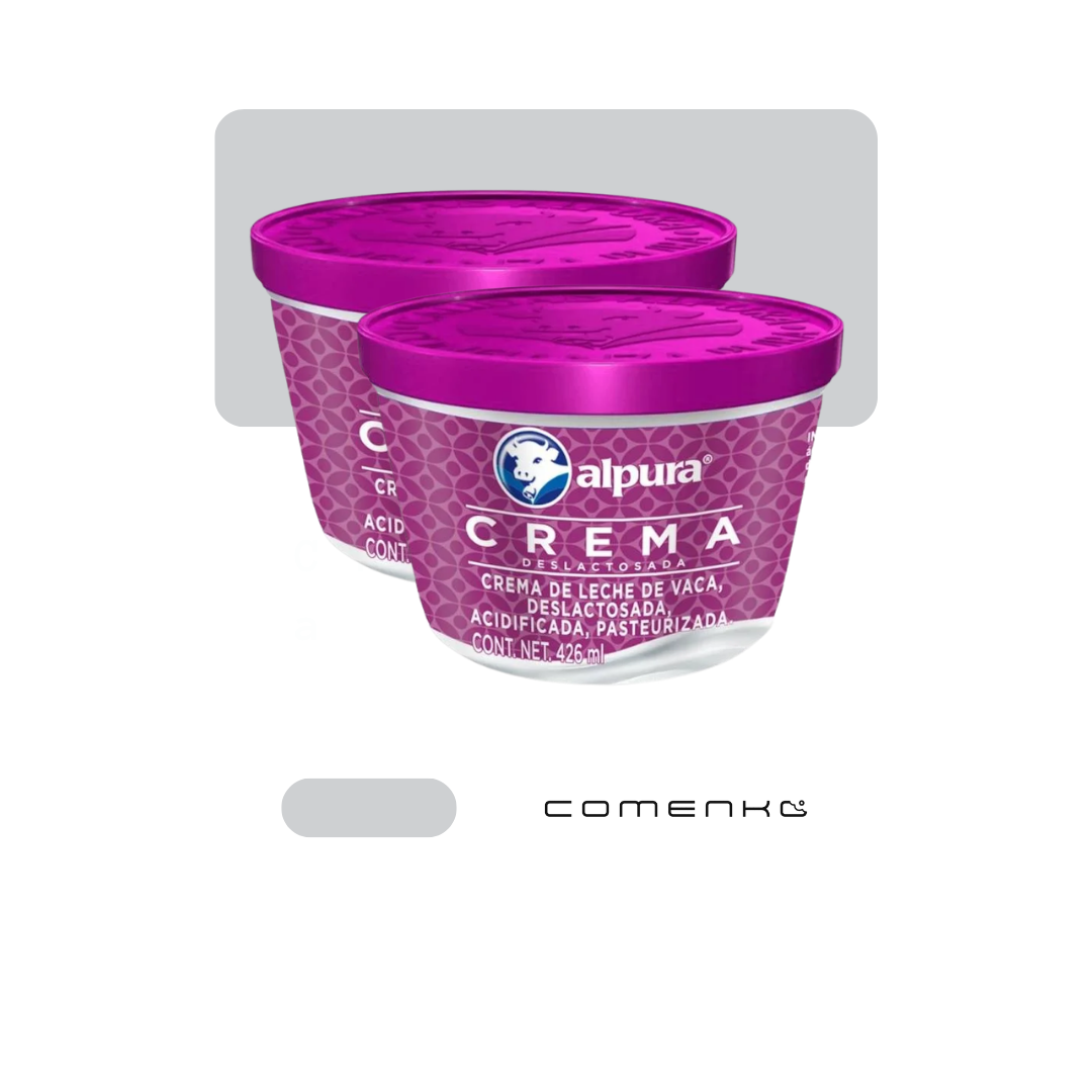 Alpura Crema Deslactosada 426ml (2-Pack)
