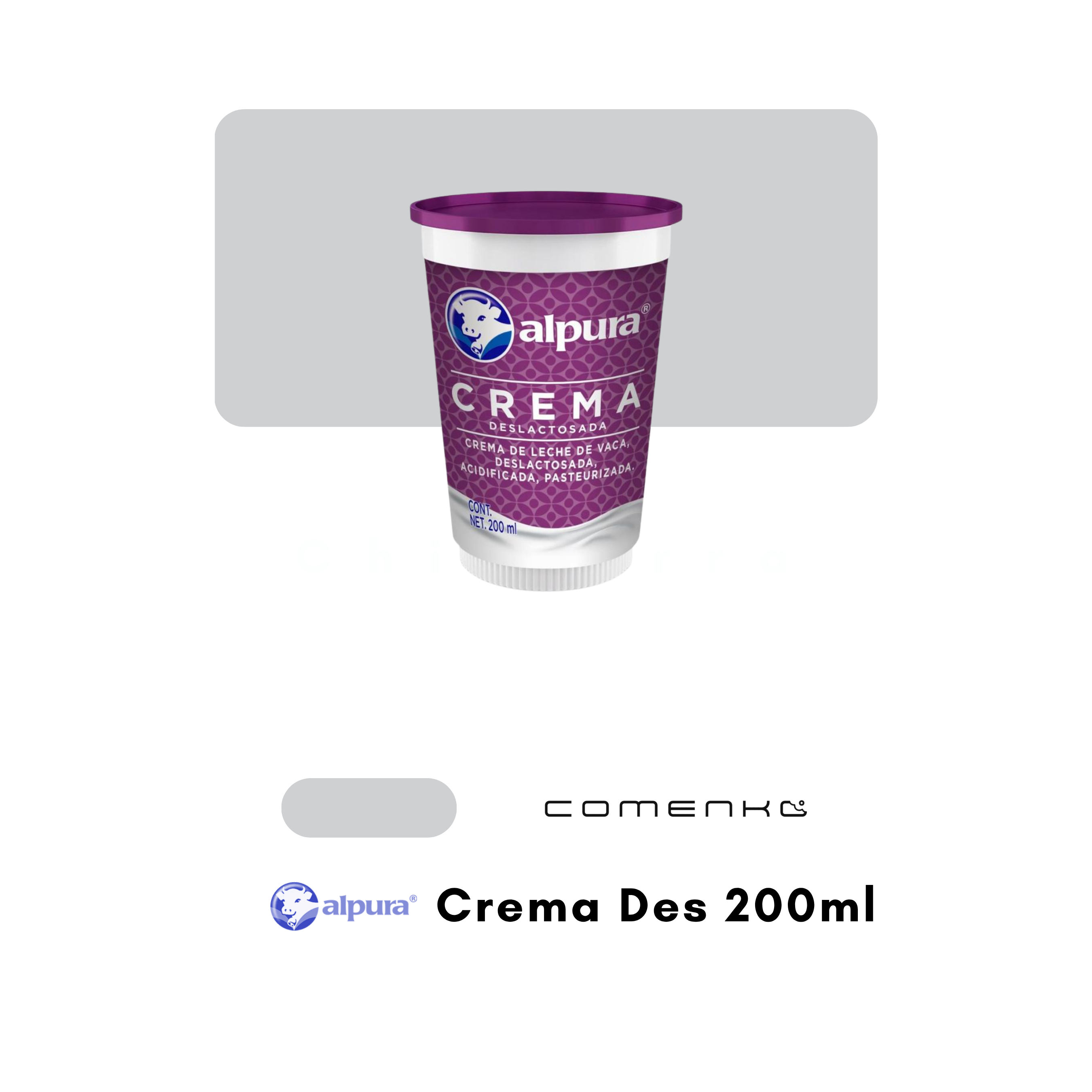 Alpura Crema Deslactosada 200ml