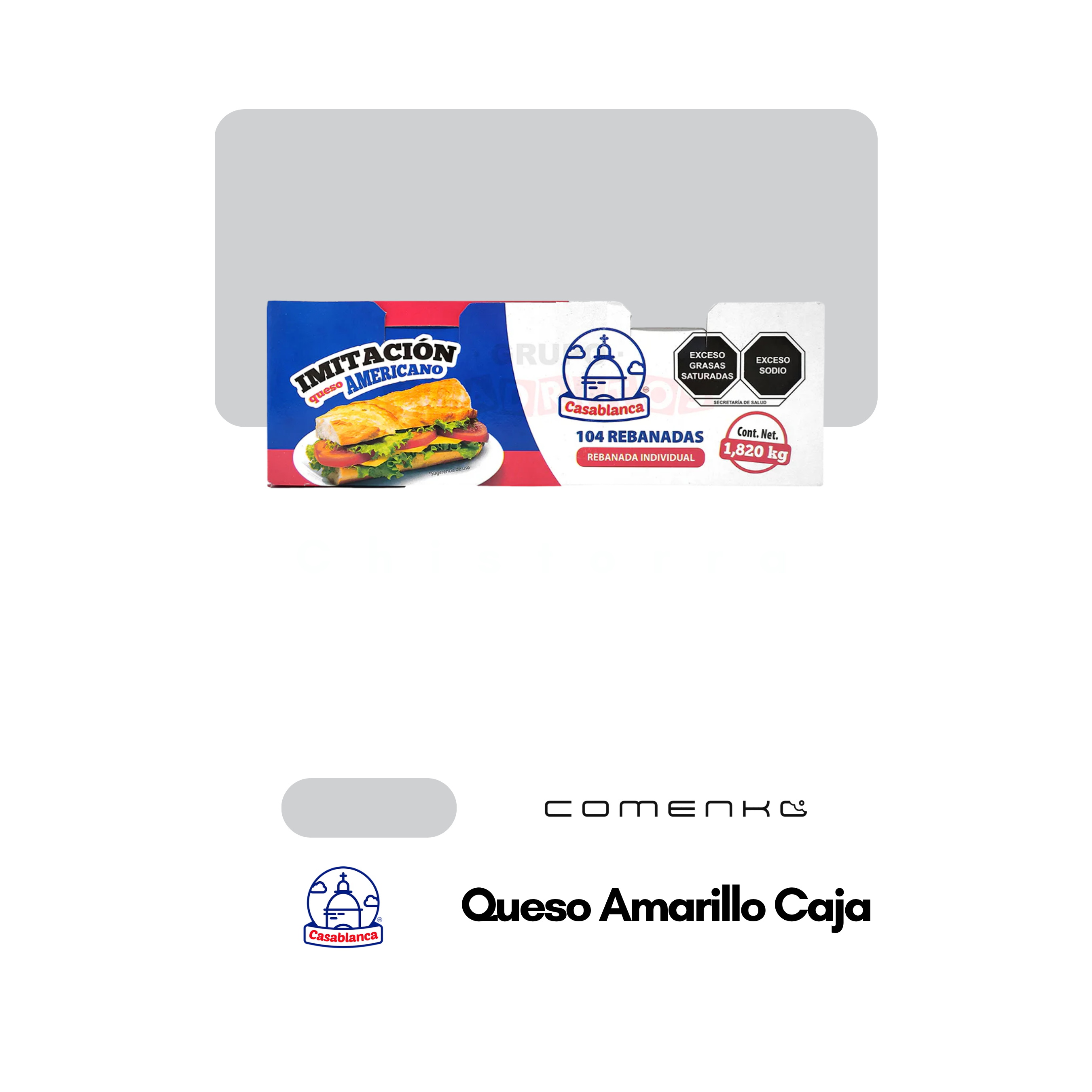 Casa Blanca Queso Amarrillo Caja