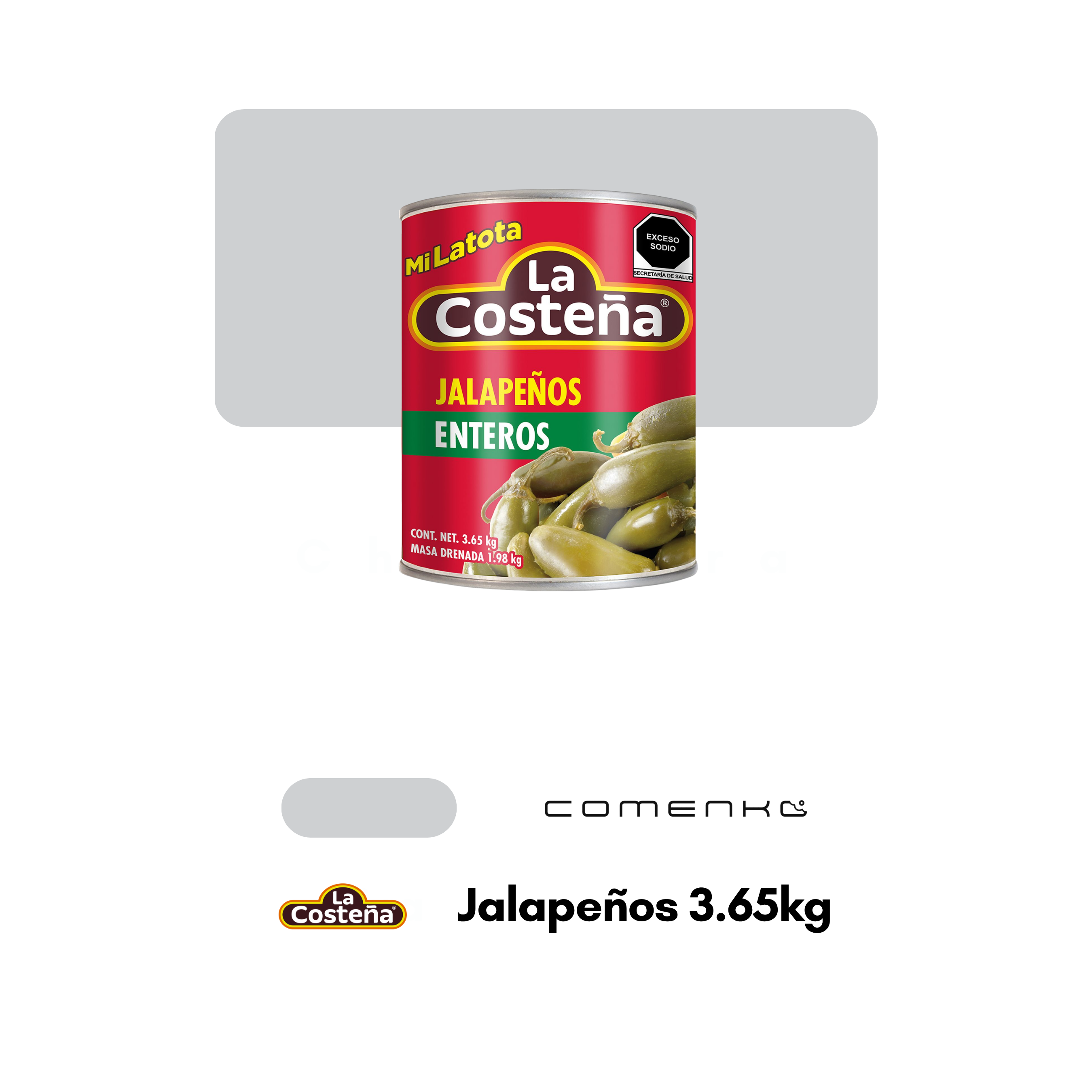 La Costeña Jalapeños Latota 3.65kg