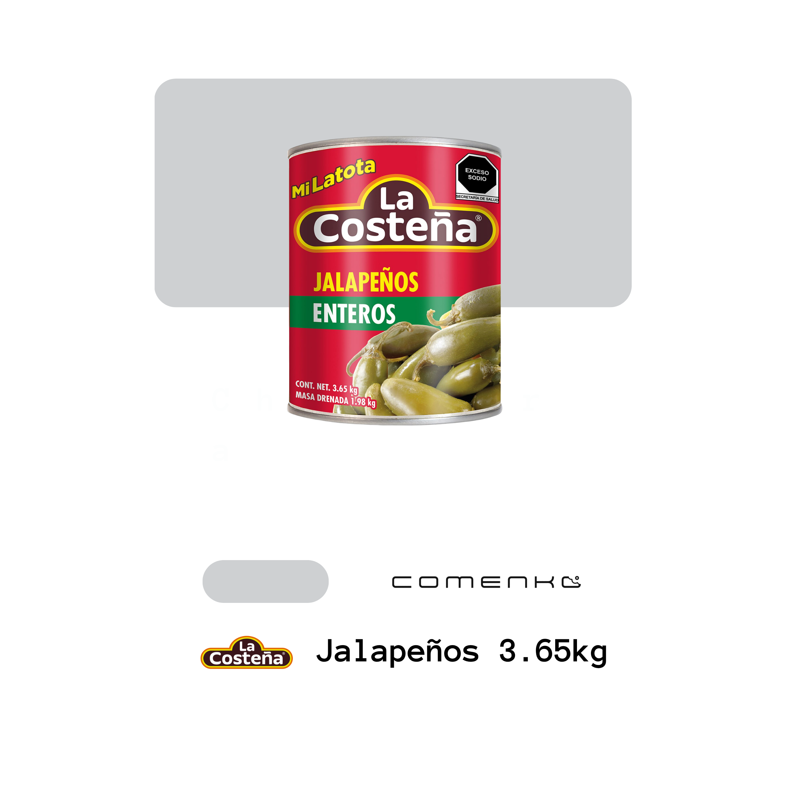 La Costeña Jalapeños Latota 3.65kg