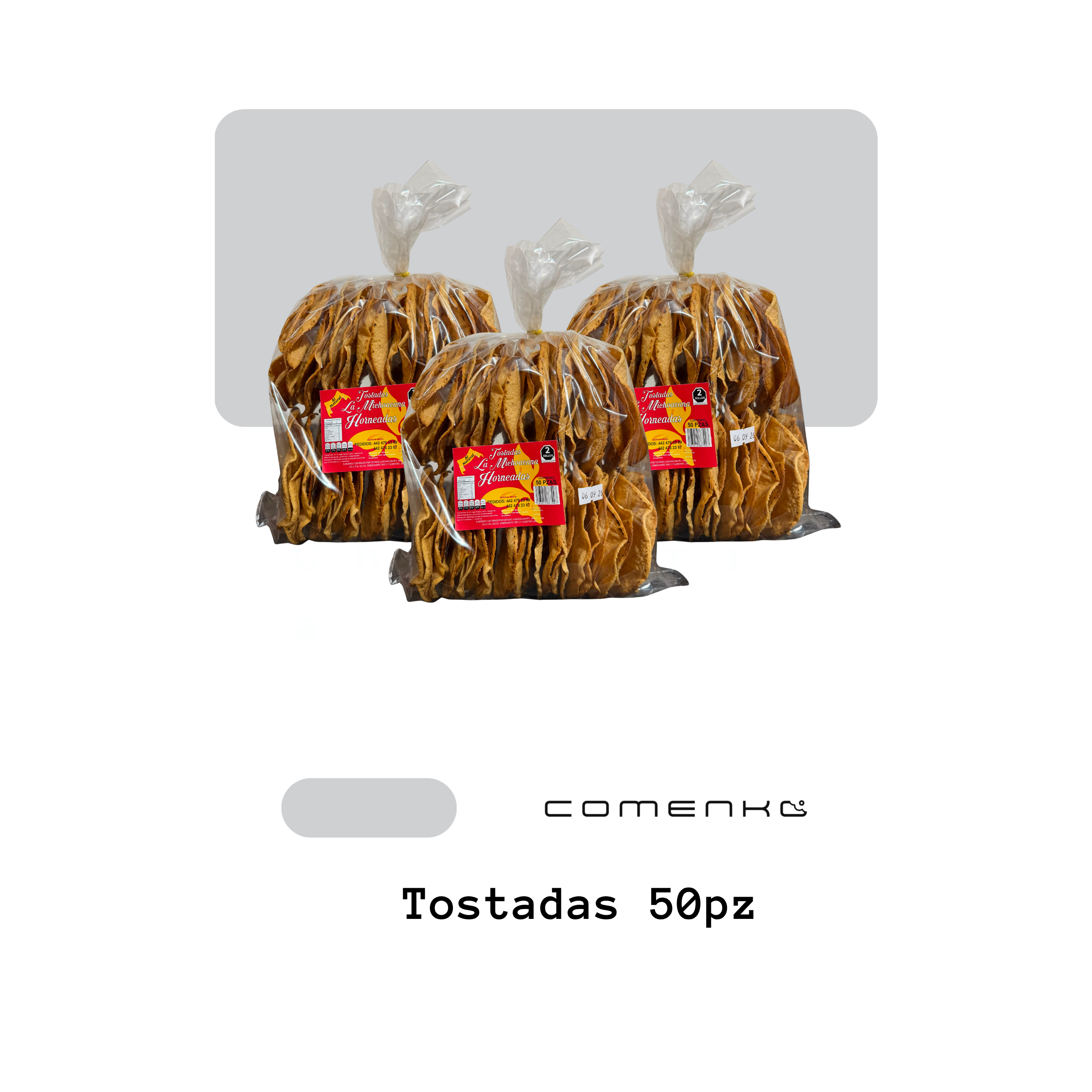 Michoacana Tostadas Horneadas 50pz (3-Pack)