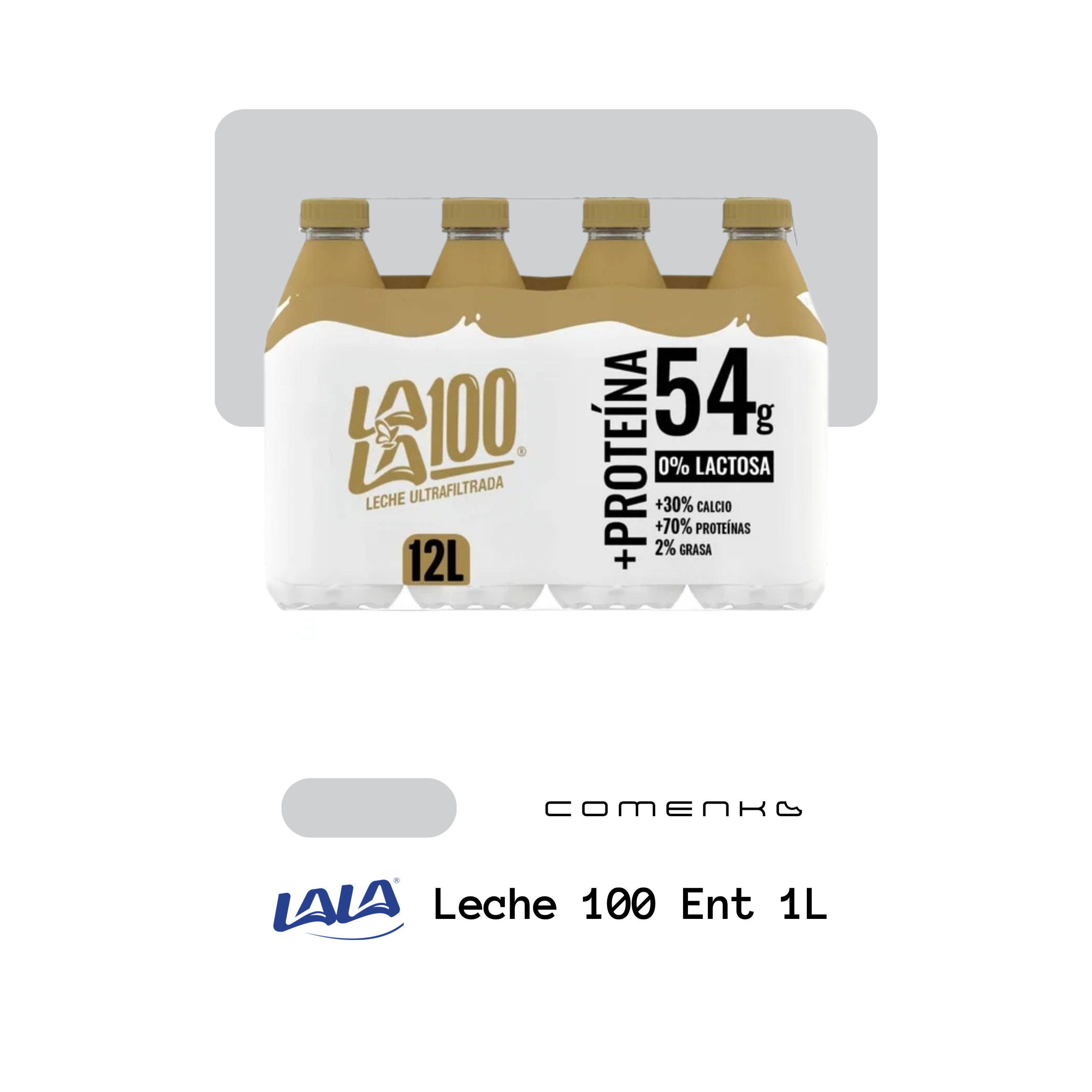 Lala 100 Entera 1L (12-Pack)