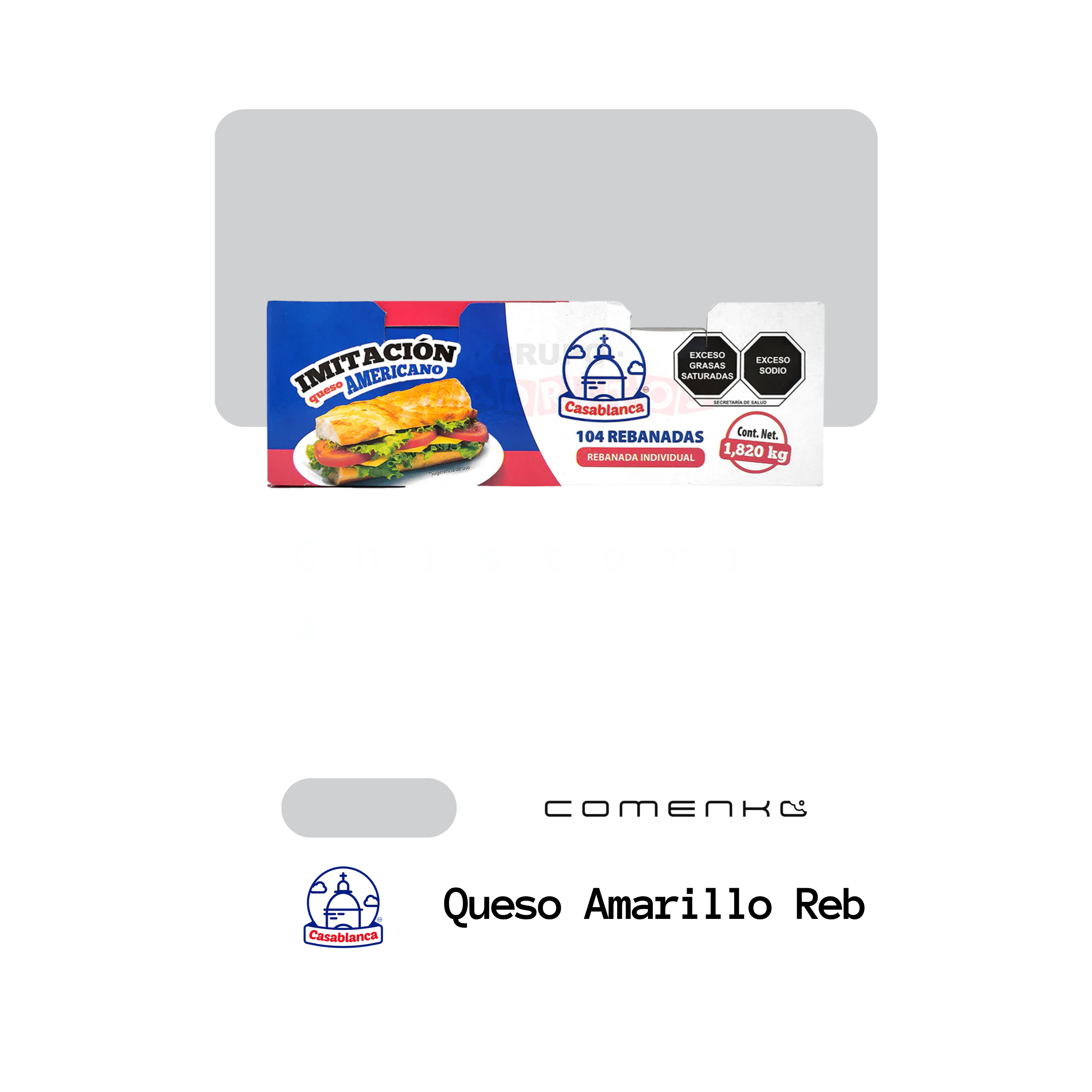 Casa Blanca Queso Amarillo Caja