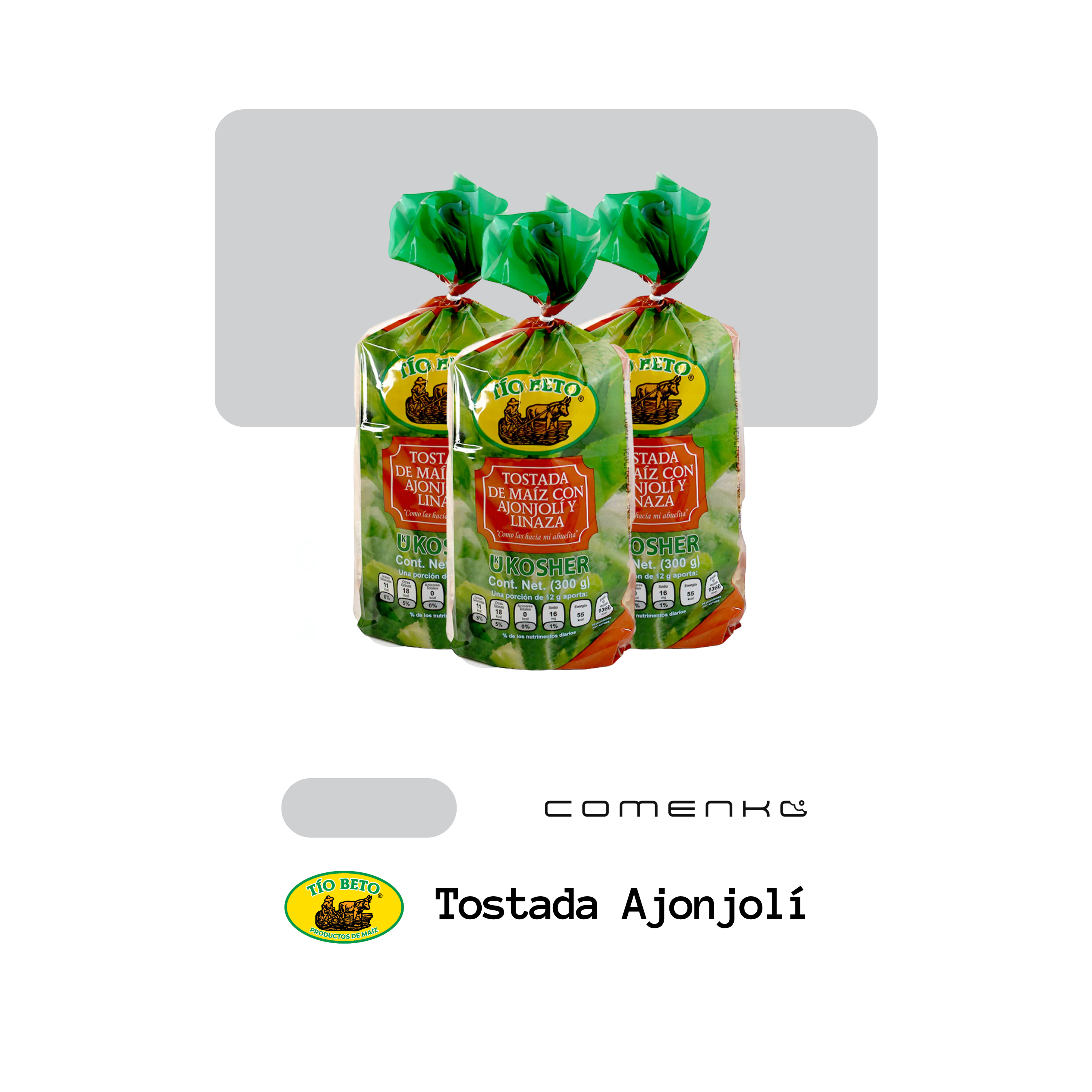 Tio Beto Tostadas Con Ajonjolí 300gr (3-Pack)