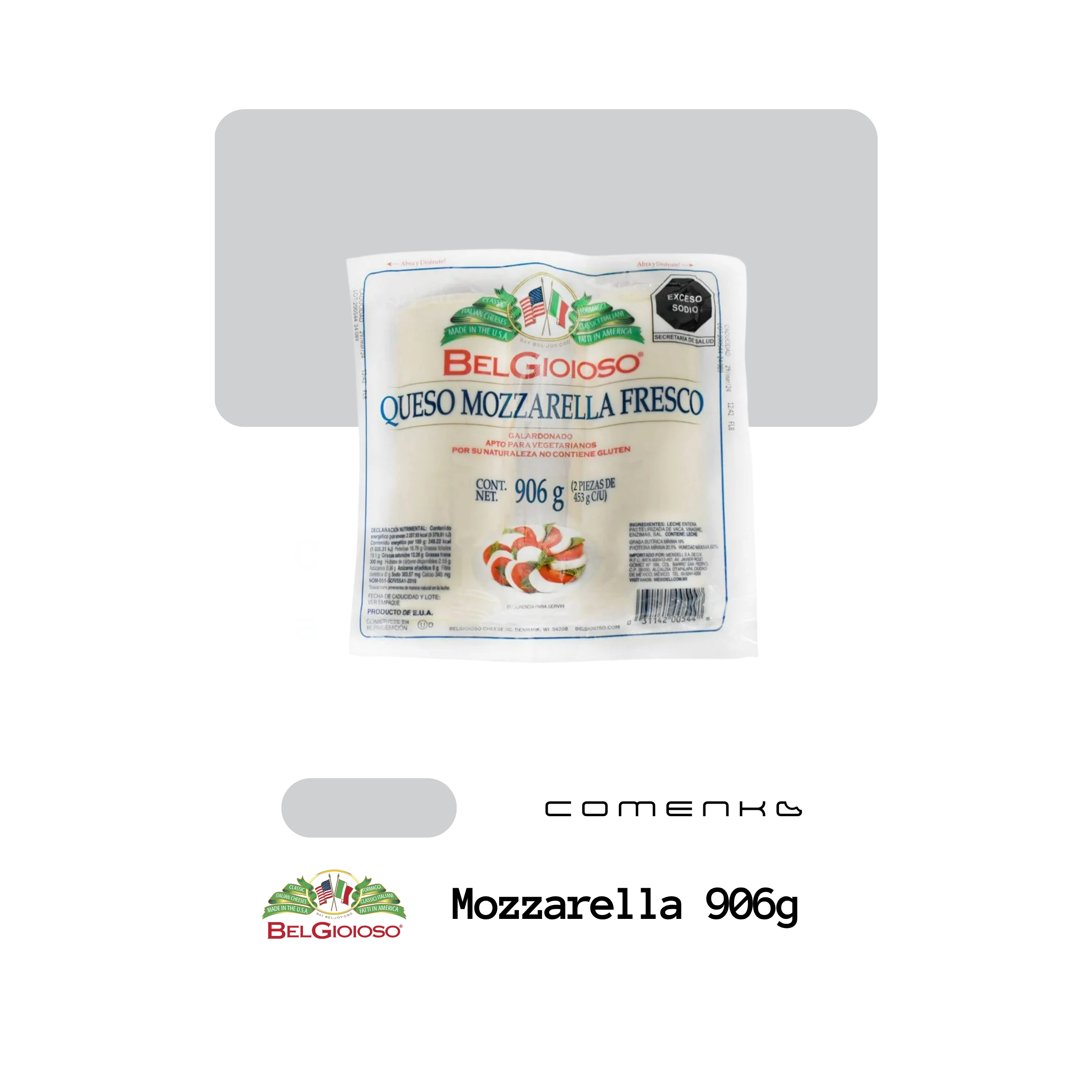 BelGioioso Mozzarella Fresco 906g