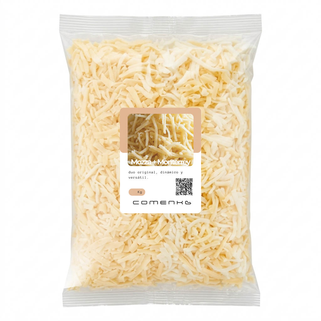 Queso Mozzarella y Monterrey Rallado (2kg-Pack)